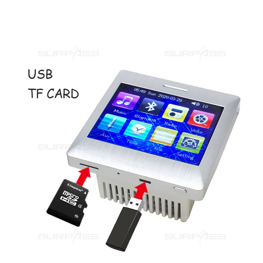 3.5 Inch Touch Screen Blue-tooth Smart Control Music System Home Audio System Digital Stereo Amplifier With Wireless Remote Cont