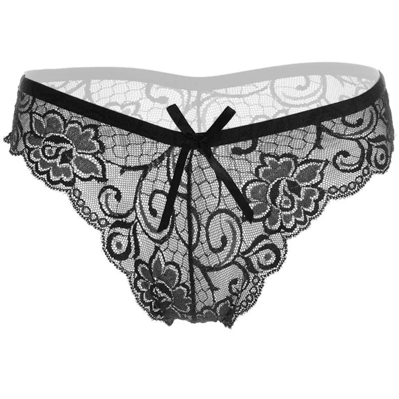 

Sexy Panties Lace Underwear Low Waist Transparent Briefs Thongs Temptation Underpants T Pants Porno Erotic G-string for Women