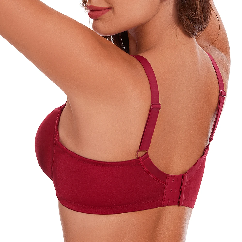Sheroine Underwire Women Bras Lace Floral Minimizer Full Coverage Non Padded Unlined Everyday Comfort Support T-Shirt Bra_voghion.com