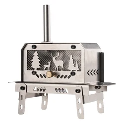 Compact Folding Stainless Steel Charcoal and Wood Burner (Ten Stove)