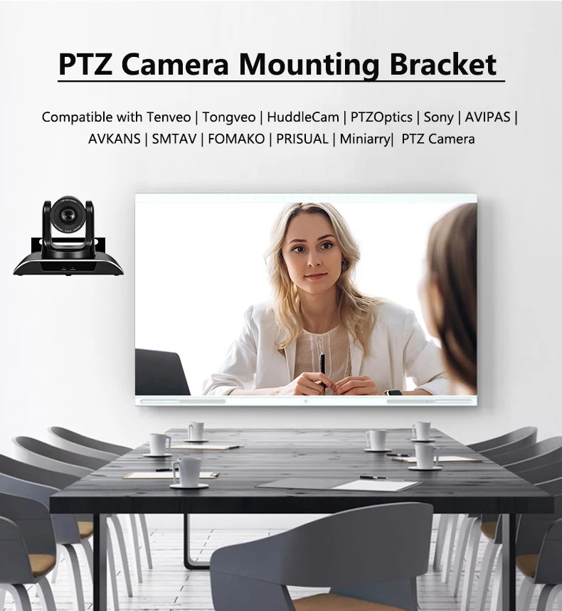 PTZ Camera Mounting Bracket Wall Mount Compatible with Tenveo HuddleCam PTZOptics Sony AVIPAS AVKANS SMTAV FOMAKO PTZ Camera
