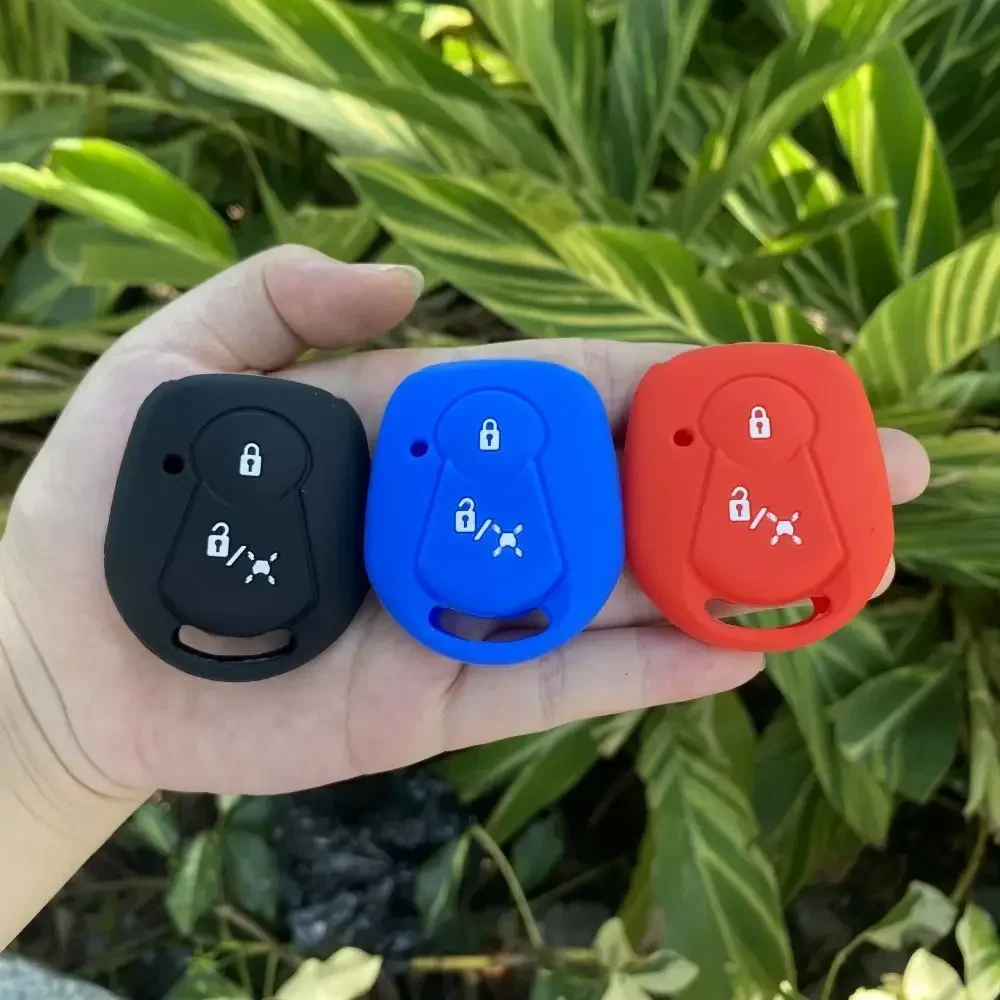 2 Buttons Silicone Car Key Cover Case Protective Skin Shell Rubber Set for Ssangyong Actyon Kyron Rexton Keychain Accessories
