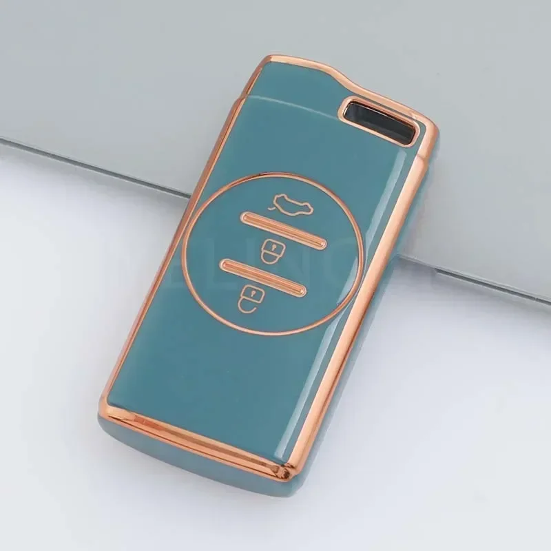 Elegant TPU Car Key Fob Holder Protector - Fashionable Auto Shell Cover Accessory