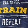 Quick Drying Microfiber Motivational Quote Eat Sleep Train Repeat Grunge Effect Barbell Travel Sports Towel for Gym Fitness 5