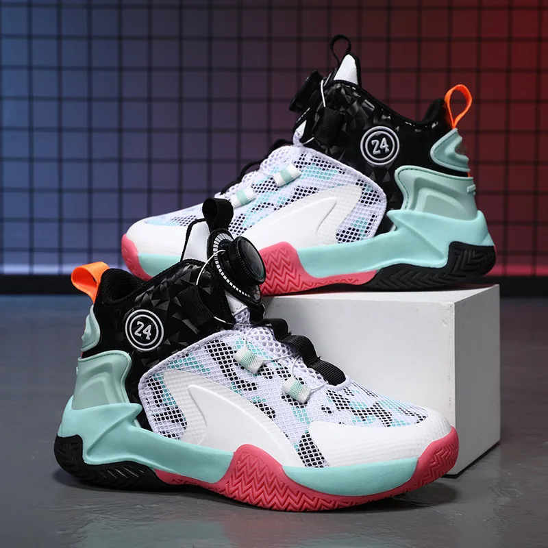 

Basketball Shoes 2024 New Children's Sports Shoes, Children's and Boys' Non-slip Wear-resistant Running Shoes