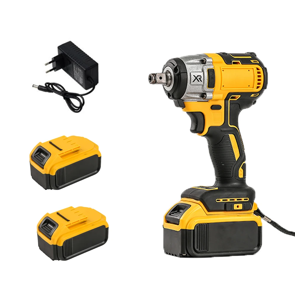 Электрический ударный гайковерт 520NM, бесщеточный беспроводной электрический гайковерт 1/2 дюйма 18 в, перезаряжаемая отвертка, электроинструменты