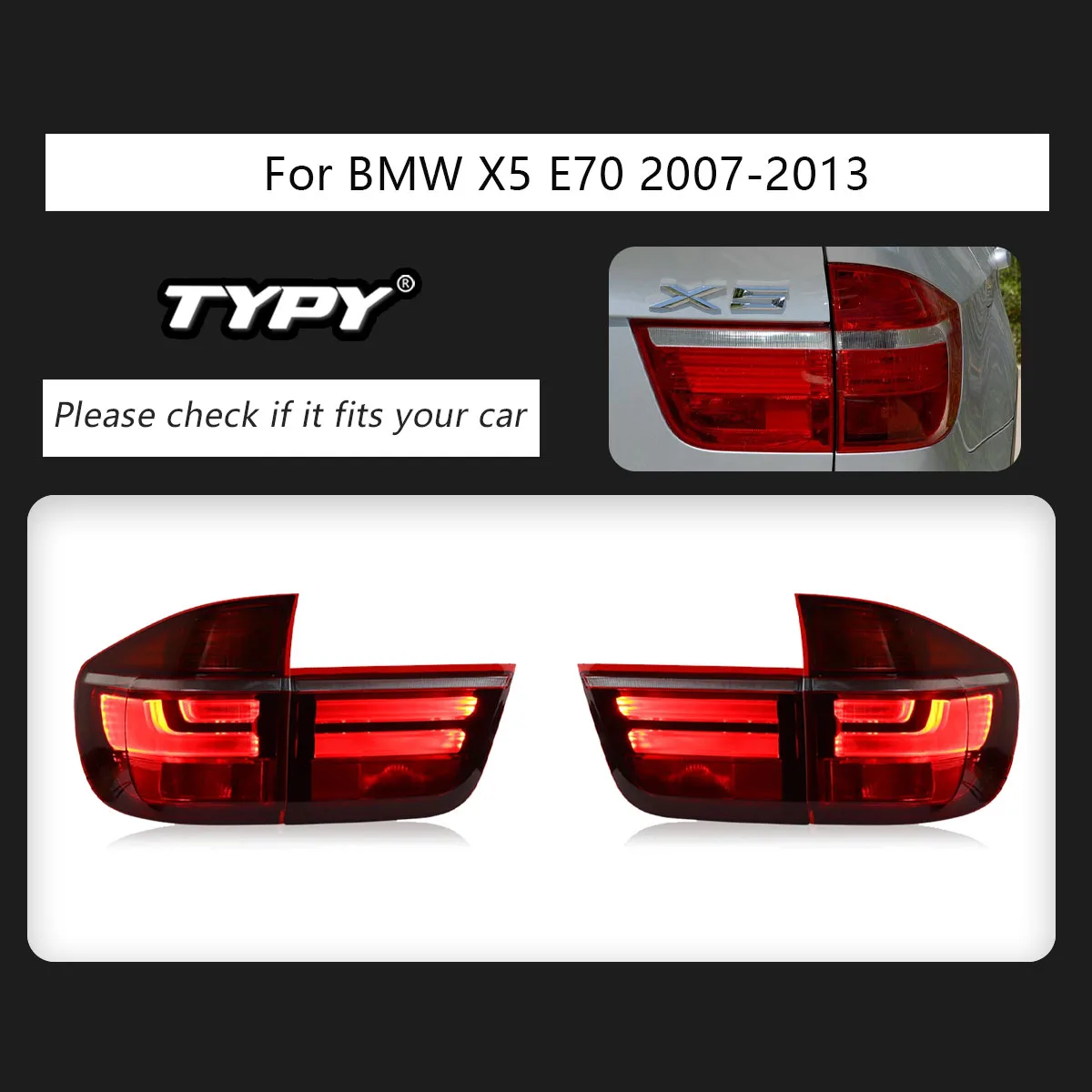 ジャンクBMW E70 X5テールライト セット LED Tail Light For