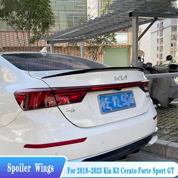 Auto Spoiler Per Kia K3 Cerato Forte Berlina Baule Posteriore Coperchio Spoiler Ali 2019-2023 Plastica ABS Nero Tuning Body Kit Accessori