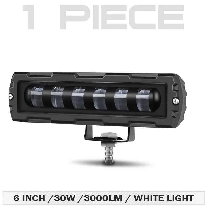 WOWLED 6 Inch LED Light Bar for 4x4, 2 Pack 18W LED Work Light 12V Flood  Motorbike Work Lamp, LED Bar Lights Fog Lights for Off Road Driving, LED