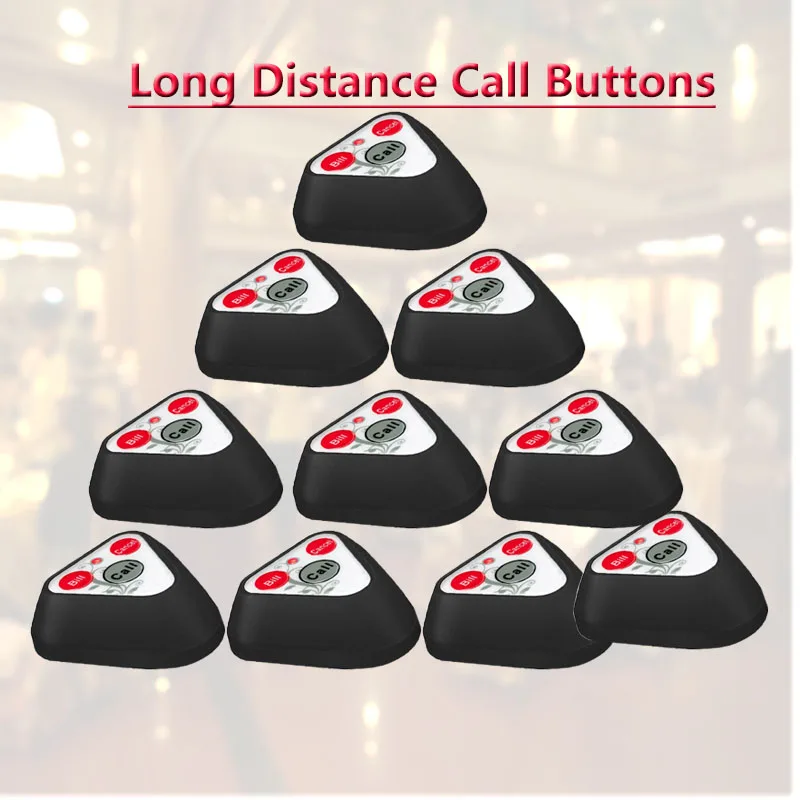 QWICALL Wireless Calling System Call Button Transmitter Paging Pager for Restaurant Hotel Cafe Waiter Service Bell Buzzer