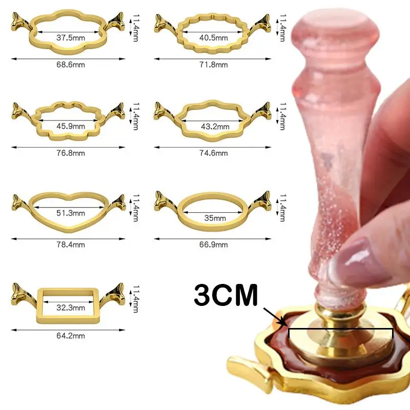 왁스 인감 스탬프 모양 해결사 사랑 DIY 도구 초대장 인사말 카드 웨딩 물개 스타일링 디자인 2.5cm/3cm 인감 액세서리