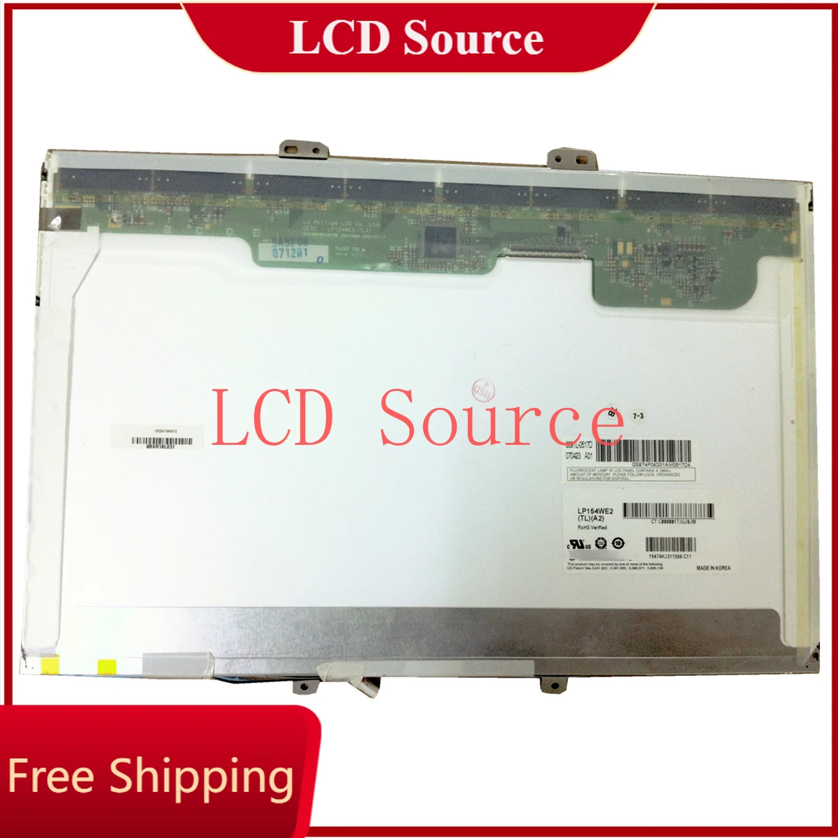 

LP154WE2 TLA2 fit LP154W02-TL07 LP154WE2 TLA1 QD15AL02 B154SW01 V.1 1680*1050 LVDS 30 Pins Laptop Lcd Screen