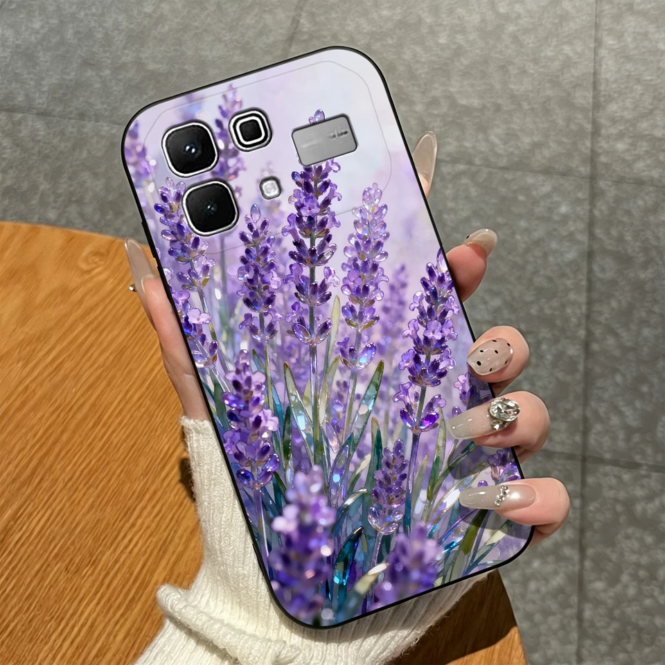Pretty Flower Leopard Print Non-Slip Matte Silicone Case - Stylish Protective Shell