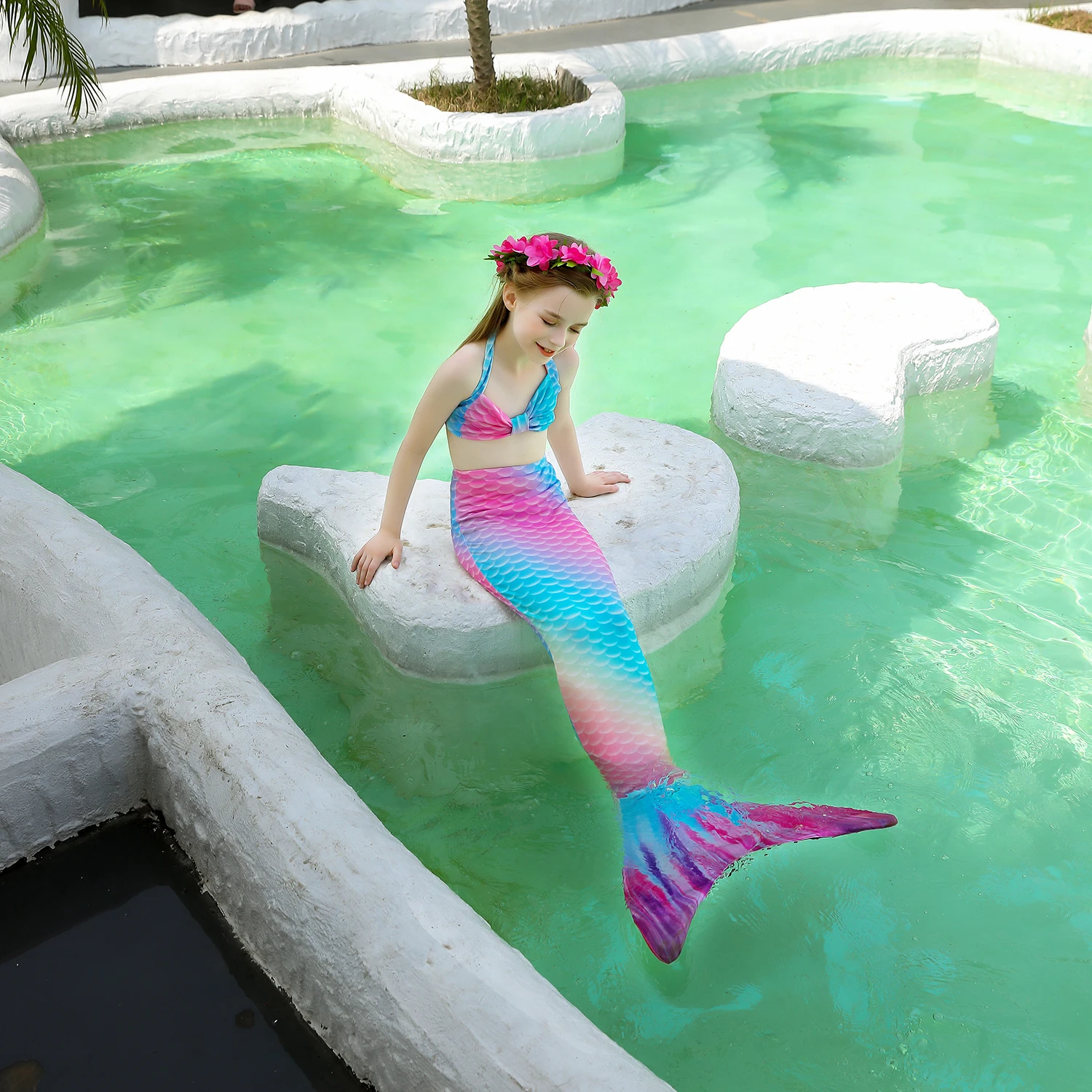 sexy halloween costumes for women Girls Swimsuits Mermaid Tail Cosplay Mermaid Costume Swimming With or No Monofin Kids Swimmable Children Swimwear Dress vampire costume women