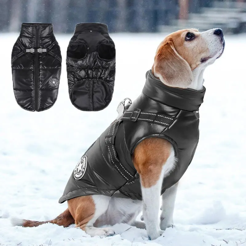 Winter Dog Jacket Small Dog Pet Clothes Reflective Outdoor Warm Clothes for Small Medium Dogs Waterproof Windproof Outfits