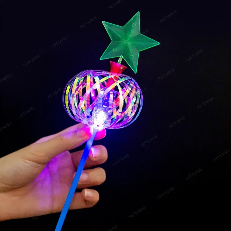 Magic Twist Bubble Wand Rainbow Led Glowing Bubble Stick Kids Luminous Toys Birthday Party Favors 3/5pcs