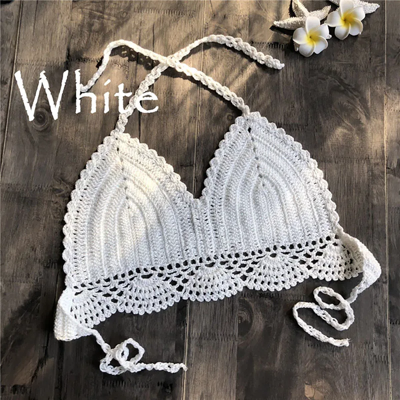 2018 Handmade Women Lady unmmer Beach Crochet Lace Bralette