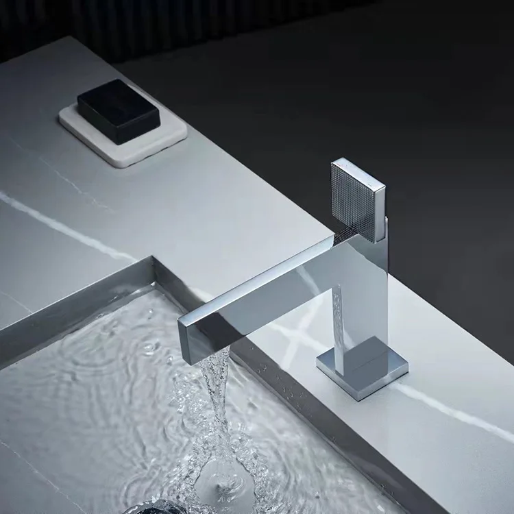 Creative Brass Bathroom Basin Faucet Single Handle Hot and Cold Mixer