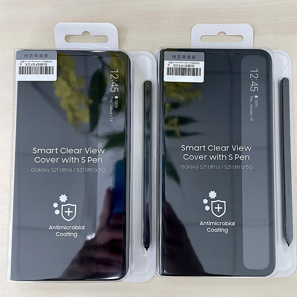 For Samsung Mirror Cover Clear View Phone Case For SAMSUNG Galaxy S21 Ultra 5G S-Pen S-View Flip Cover Intelligent Cases