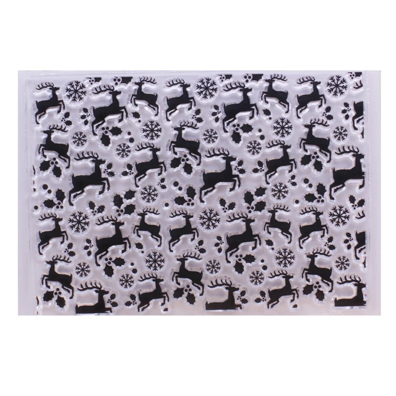 Christmas Deer Clear Silicone Stamp Seal DIY Scrapbooking Photo Album Decor Paper Card Transparent Stamps Card Drop shipping