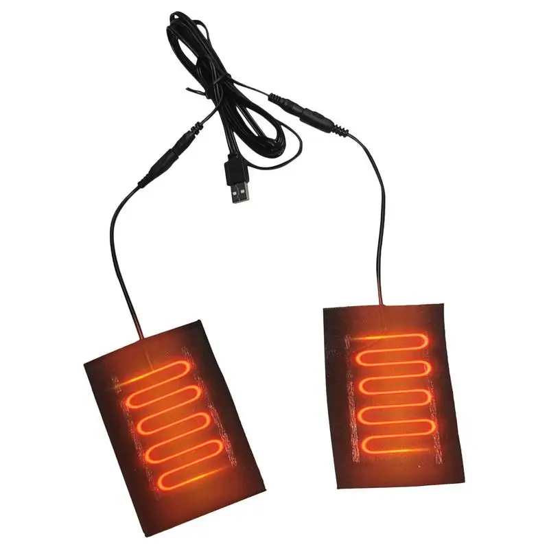 2 in1 Electric USB Gloves Heater Heated Gloves 5V Carbon Fiber Cloth USB Heated Pad heated gloves pad