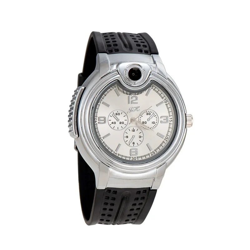 Creative Timekeeping Accurate Watch Gas Lighter Personalized Gas Outdoor Electronic Open flame Watch Metal Lighter Men's Gift 5