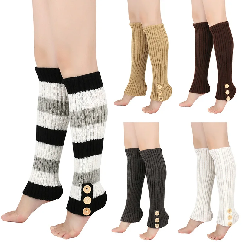 

Women's Buttons Long Socks Leg Warmers Knitted Women's Boots Covers
