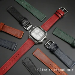 New Retro Genuine Leather Watchband for Casio A158W A168 / F91w / AE-1200WHD/A158/A159/A169/AE1200 Vintage Watch Bracelet Strap