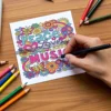 Adult Picture Book: Positive Affirmation Coloring and Doodle Art Journal - 24 Thick Pages for Creative Relaxation 3