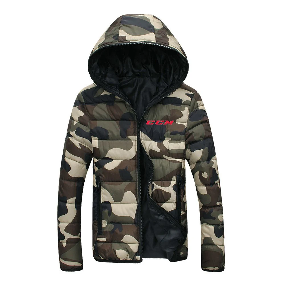 CCM autumn and winter new solid color hooded cotton six-color men's cotton-padded jacket coat men's coat.