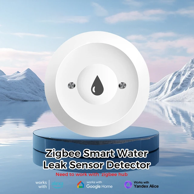 ZigBee Water Detect Sensor Alarm Water Sensor Leak Detector Flood Water Leakage Alarm APP Control Work With Zigbee Gateway 1
