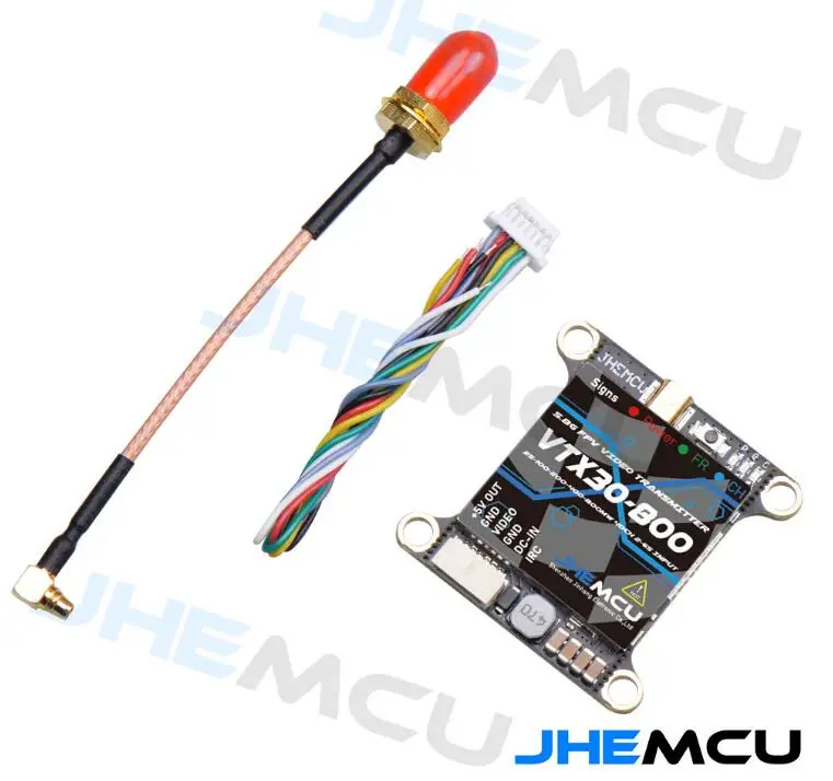 

JHEMCU VTX30-800 VTX5848 LITE 48CH 5.8G 25/100/200/400/600mW Switchable VTX Video Transmitter Module OSD Control For FPV