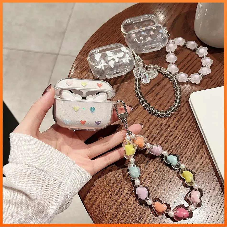 Per Airpods Pro2 Custodia Ins Flower Pattern Airpods 2 Custodia Protettiva Per Auricolari In Silicone Bluetooth Trasparente Custodia Airpods Pro