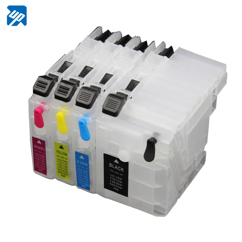 Ink Cartridge 4pcs Refillable For Brother DCP-J100 DCP-J105 MFC-J200 J100 J105 J200 LC569/539/529/139/129/119/109