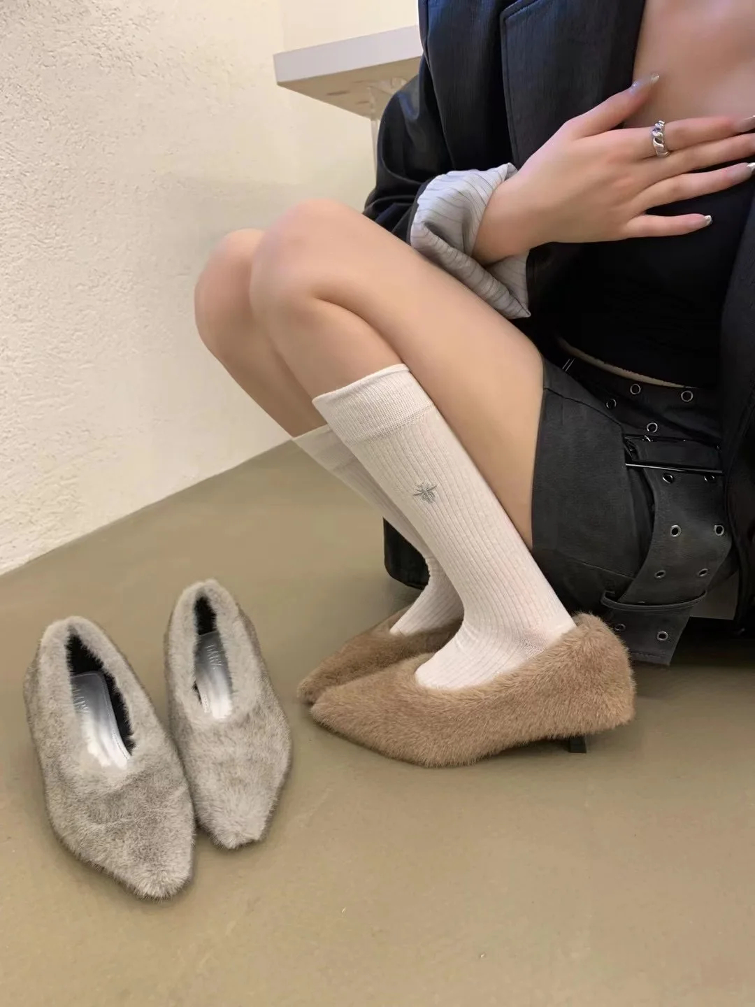 

Shallow Mouth Slip On 3cm Heels Women's High-Heeled Shoes Navy Blue Pumps Lace-Up Clogs Wedge Sandals Ladies 2023 Slip-On 5cm Be