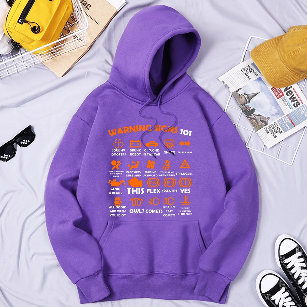 

Funny Car Warning Signs Men'S Hooded Quality Harajuku Tracksuit Vintage Large Size Streetwear All-Match Fashion Men'S Hoodie