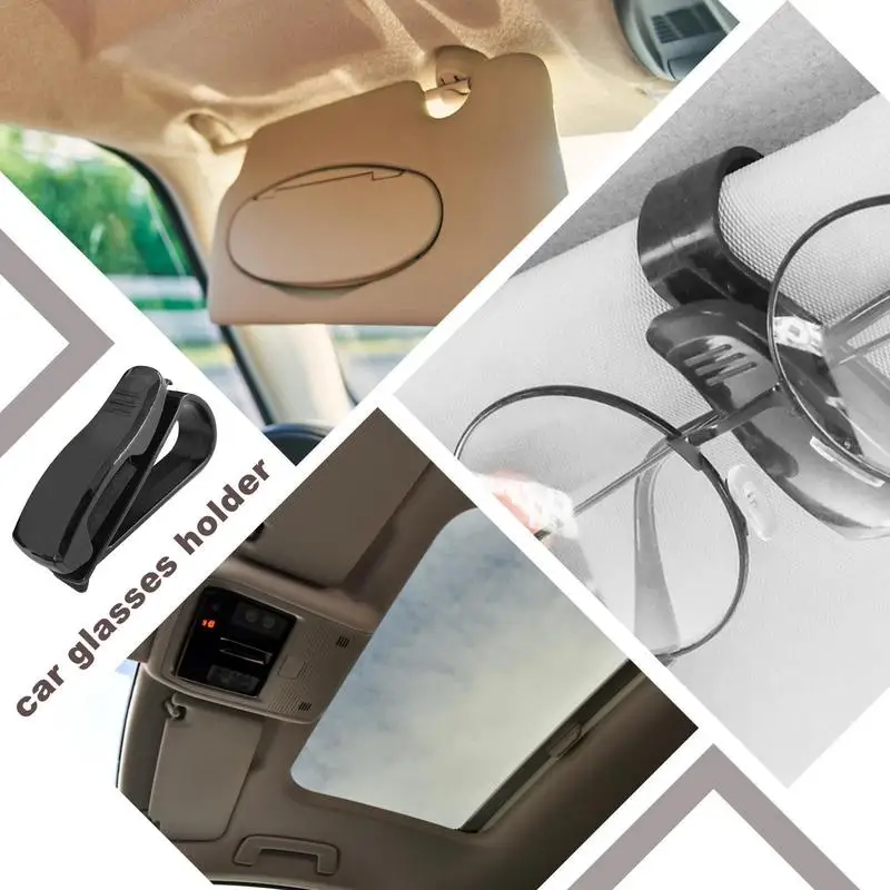 Sunglass Clip For Car Visor Glasses Holder Glasses Clip Card Holder  Eyeglasses Anti Slip Scratch Free Auto Interior Accessories - AliExpress