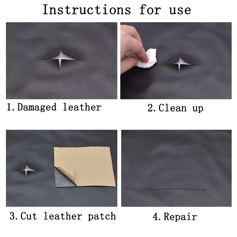 Self-Adhesive Faux Leather Repair Patches – 20x30cm Synthetic PU Fabric for Sofa and DIY Projects