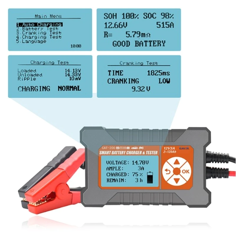 

12V Portable Car Jump Emergency Power Starter Auto Battery Booster ChargersBuilt-in Emergency LED Flashlight Fast Charge