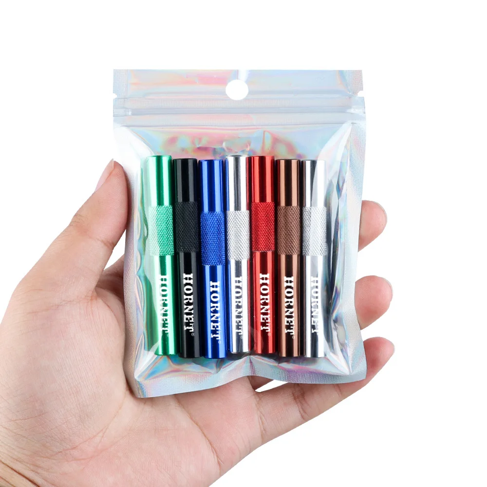 

GORDON 7pcs Aluminum Metal Tube Hose Tube colorful bag Pen Style Smoking Accessories Wholesale Custom Logo