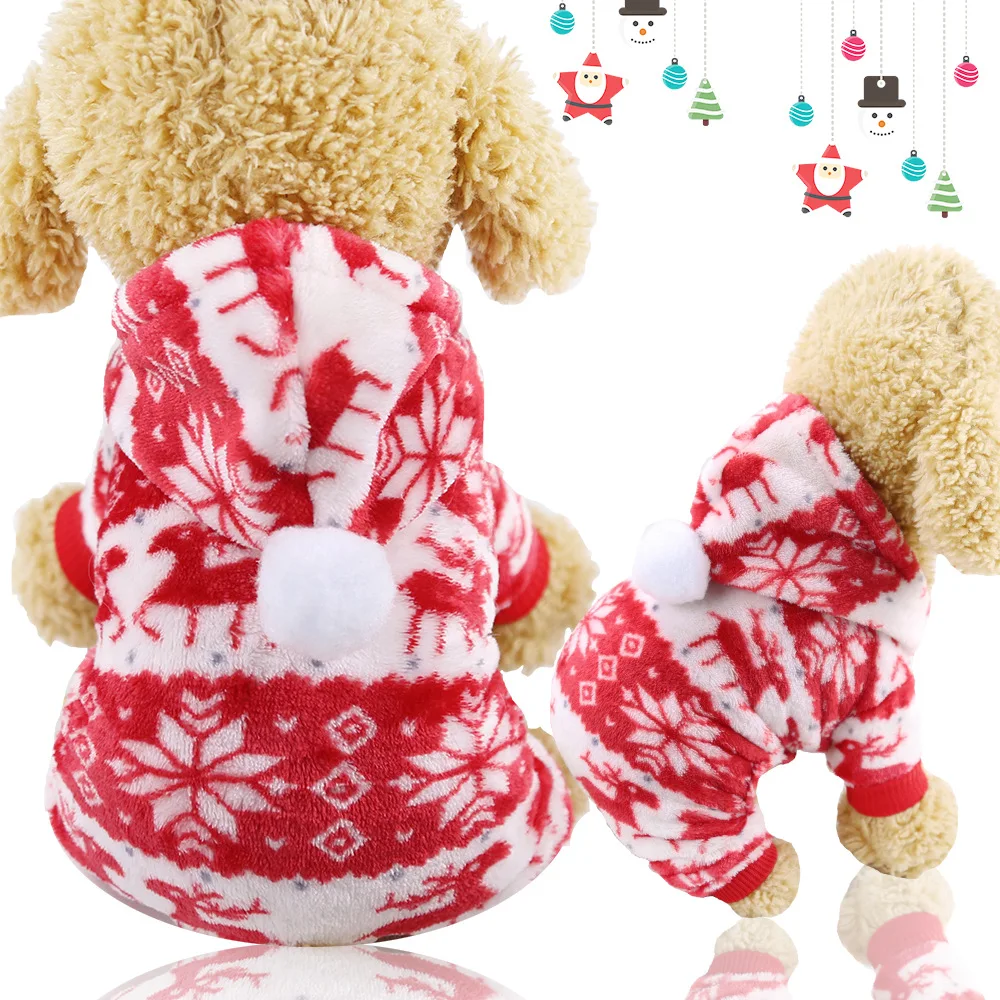 2024 Pet Dog Clothes Warm Soft Fleece Dogs Jumpsuits Pet Clothing for Small Dogs Cats Hoodies Chihuahua Yorkshire Costume Coat
