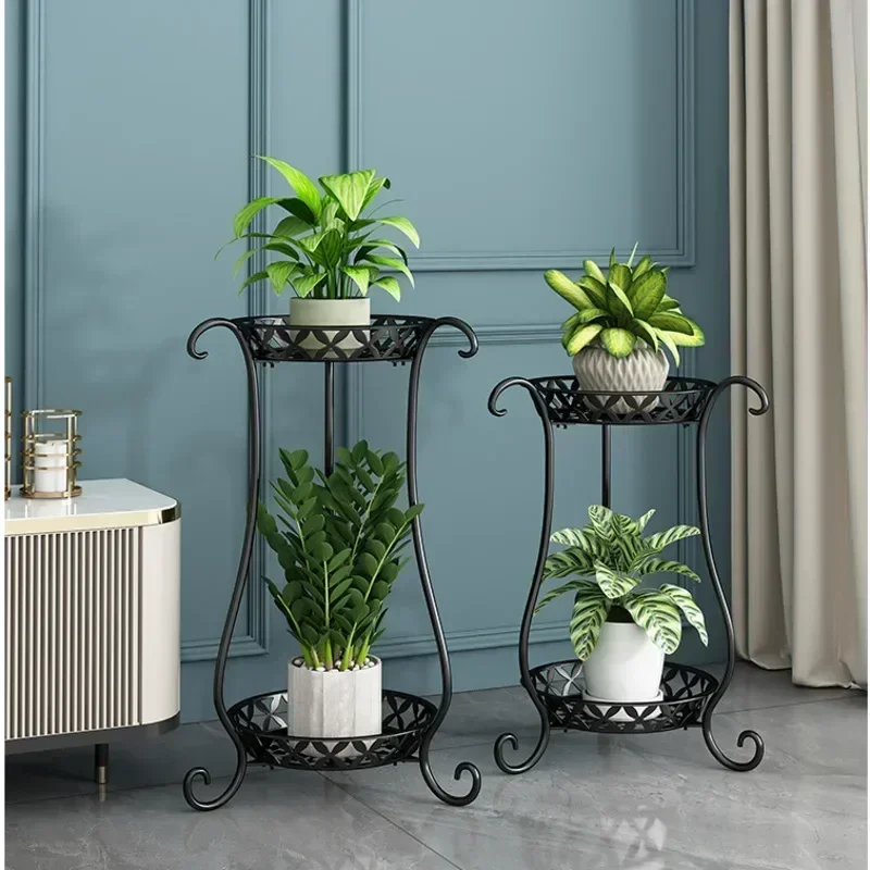 Multilayers Green Pineapple Storage Shelf Iron Hollowed-out Flower Rack Scene Versatile Garden Stand Indoor