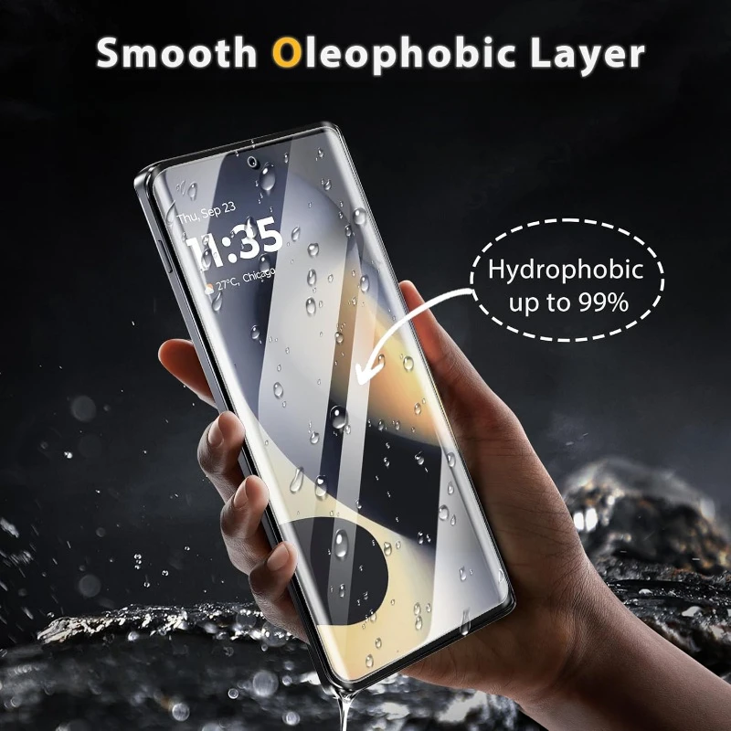 Premium HD Clear Tempered Glass Screen Protector with Auto Dust Removal