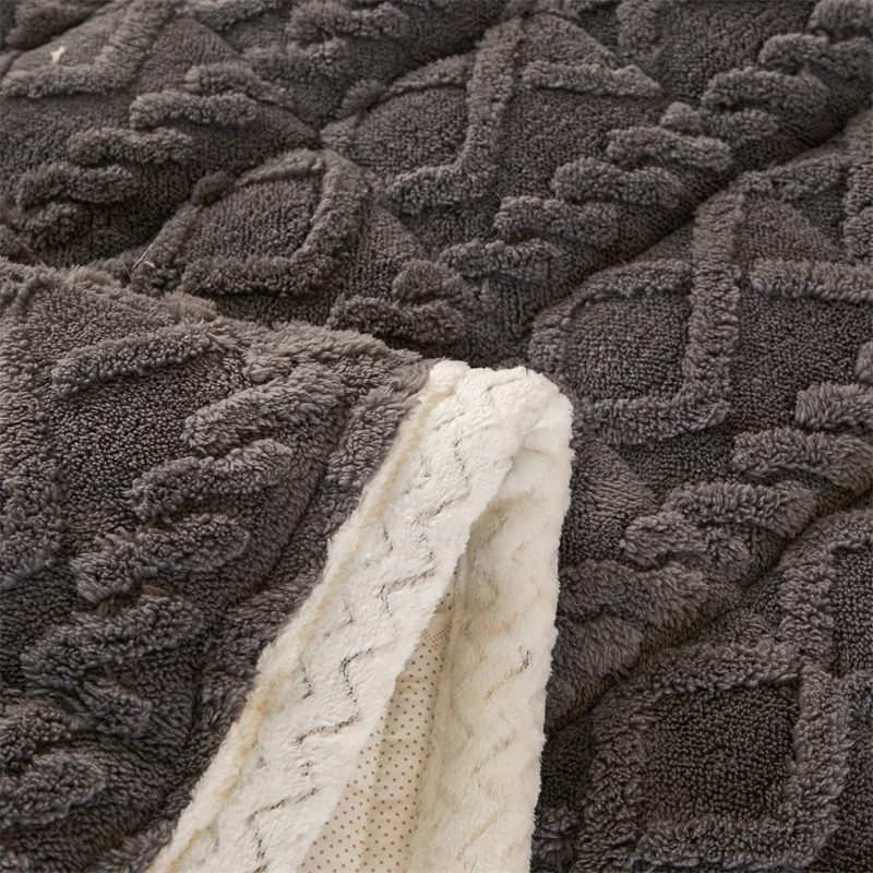 Thick Fleece Mattress Pad Warm Coral Fleece Bed Blanket Pads for Winter Solid Color Mattress Protector Cover for Double Beds mattress protector mattress topper