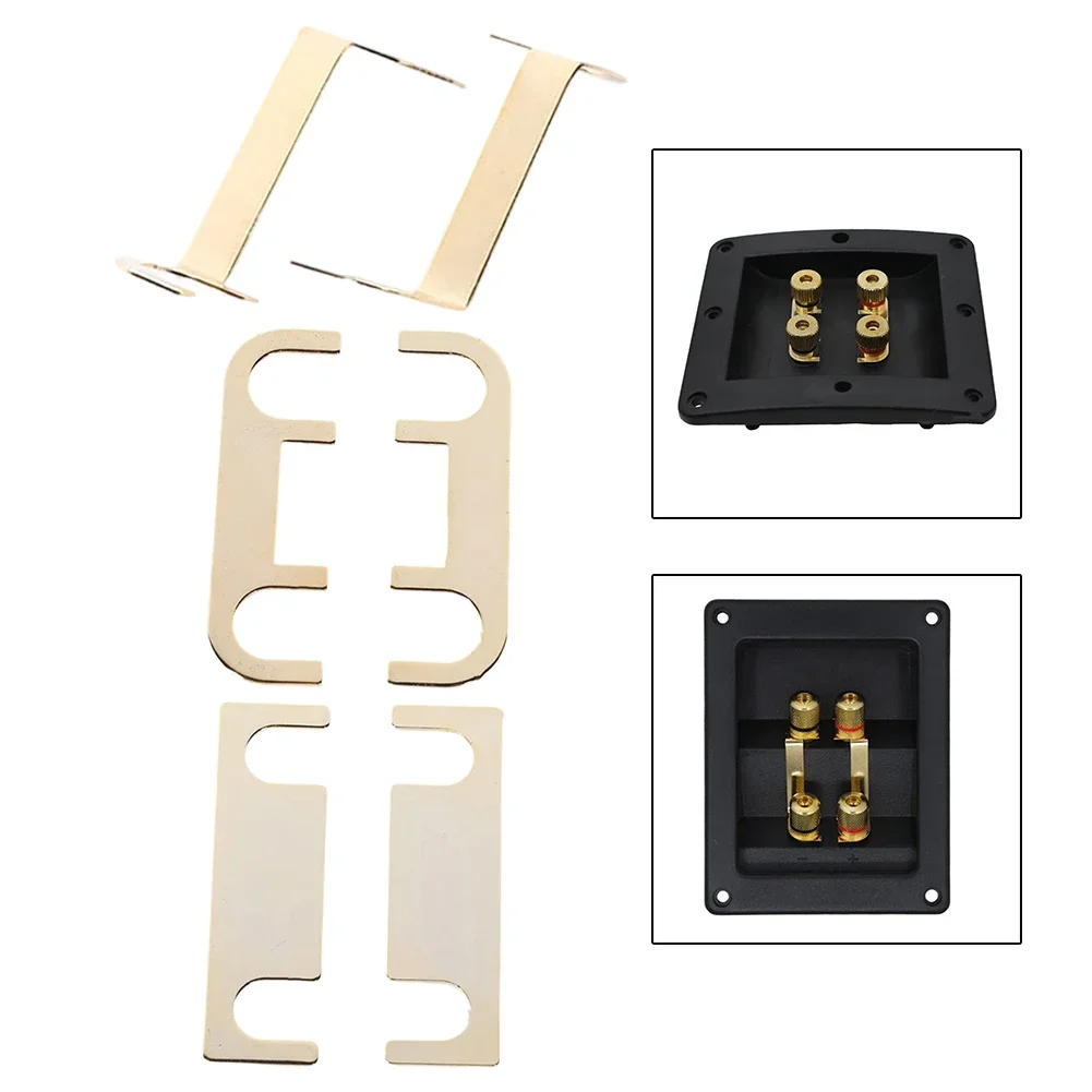 Speaker Wiring Connectors 2Pcs Speaker Pure Copper Connection Piece Four Junction Box Connection DIY Speaker Wiring Connectors 51*14/45*14/56*16mm