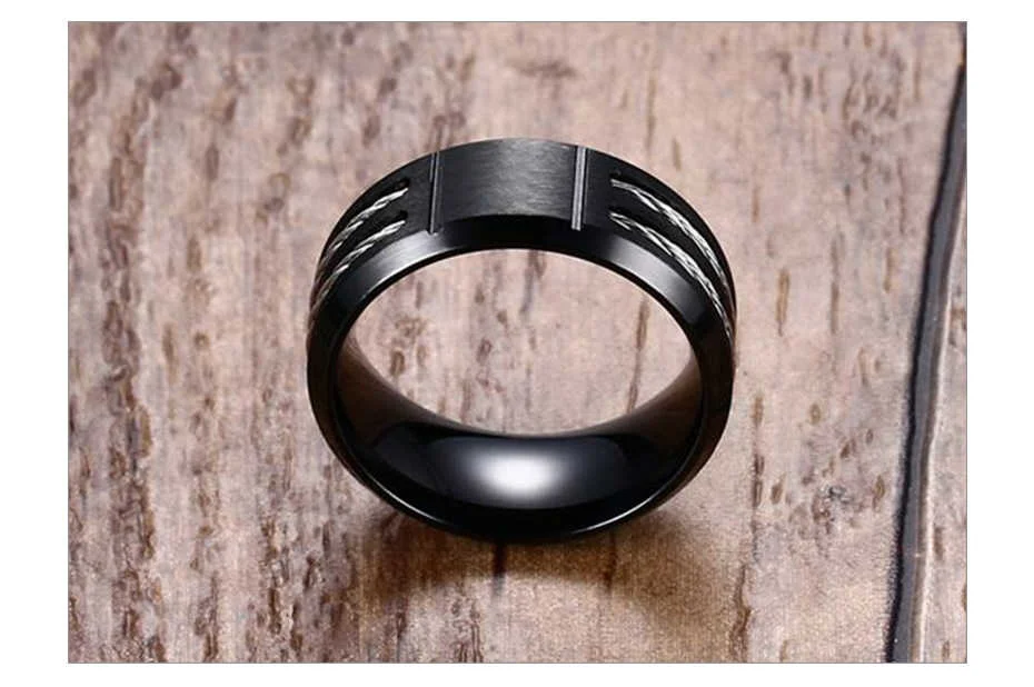 Vnox Personalisieren Wia Ring für Männer Edelstahl Kreuz Ritter Templer Schild Oum Wilden Wold Ring Benutzerdefinierte Geschenk für Ihn – Detail 11
