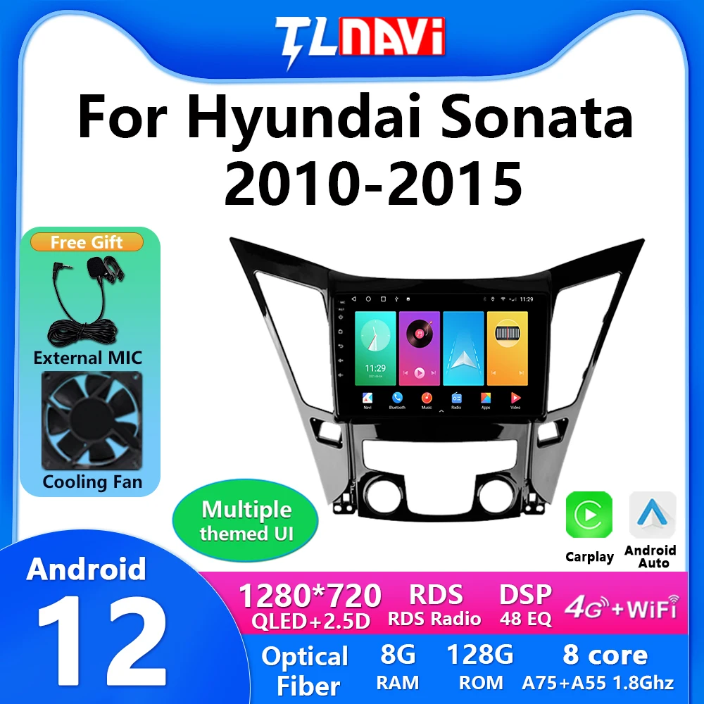 

1G/2G/4G/8G ОЗУ Android 12 9 дюймов HD сенсорный экран DVD 2din Автомагнитола GPS навигационная система для 2011 - 2015 HYUNDAI Sonata