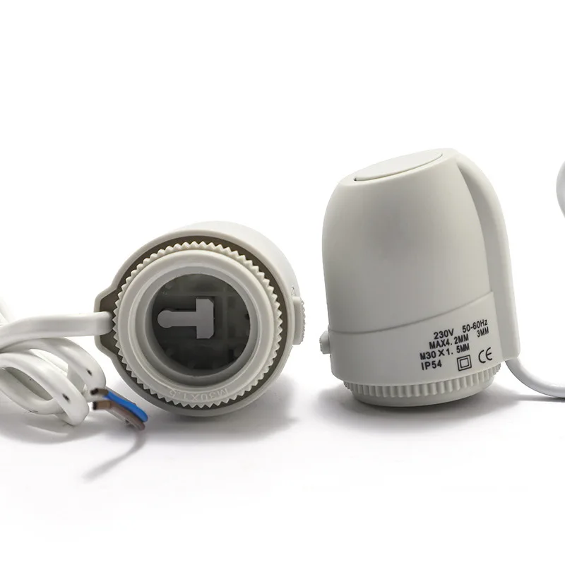 24V 230V ไม่มี NC ปกติเปิดปิดไฟฟ้าความร้อนวาล์ว Actuator สำหรับ Manifold Radiant ห้อง Underfloor ความร้อน Electrotermico 1