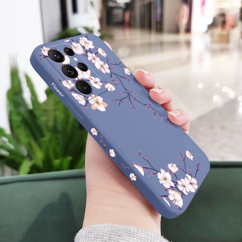 thumbnail image 1 of Plum Blossom Phone Case For Samsung Galaxy S24 S23 S22 S21 S20 Ultra Plus FE S10 S9 S10E Note 20 ultra 10 9 Plus Cover, 1 of 5