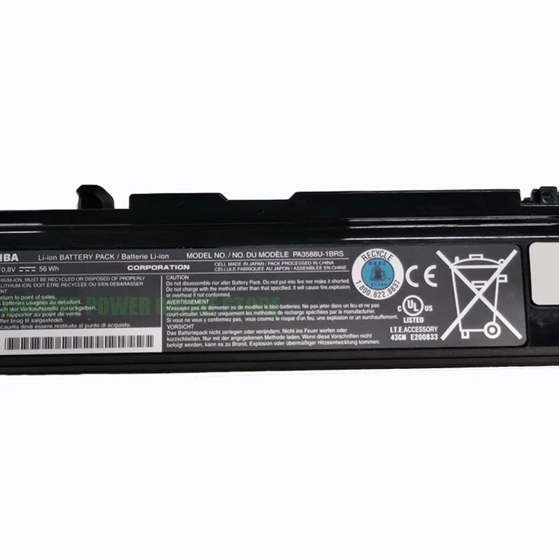 Laptop Bateria Pa3588u1brs Pa3588u-1brs Pa3456u-1bas Pa3356u Pabas105 10.8v 56wh para M10 M10 m3 T10 T12 M300 Series cp Novo - Imagem 3
